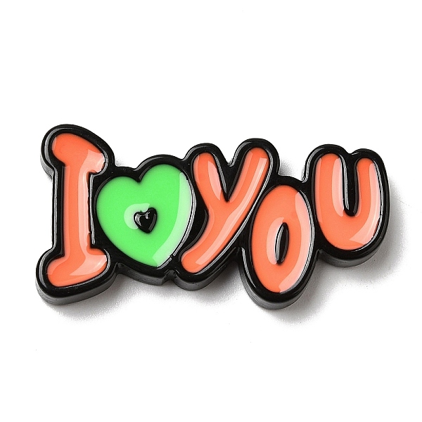 

PandaHall Opaque Resin Cabochons, Word I Love You, Dark Orange, 21x42.5x5mm Resin Word