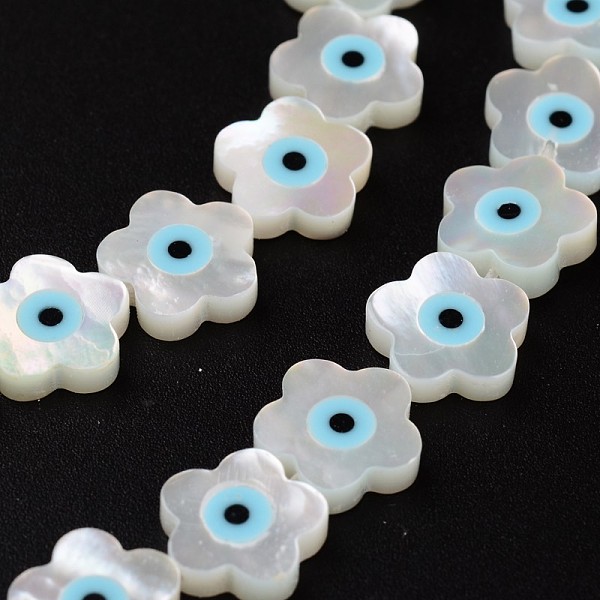 

PandaHall Flower Natural Shell Beads, White, 10x2mm, Hole: 1mm Other Sea Shell Flower White