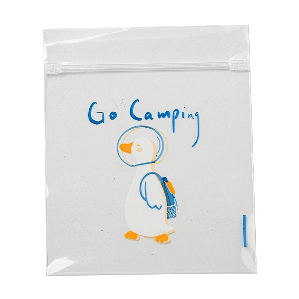 

PandaHall Rectangle Plastic Zip Lock Gift Bags, Resealable Bags with Duck Pattern, Steel Blue, 12x10x0.02cm, Unilateral Thickness: 2.5 Mil...