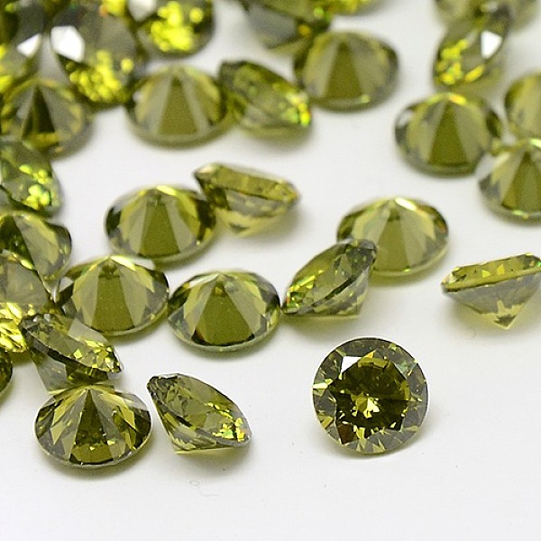 

PandaHall Diamond Shape Grade A Cubic Zirconia Cabochons, Faceted, Olive, 1.5mm Cubic Zirconia Diamond Green