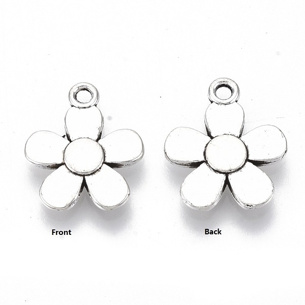 

PandaHall Tibetan Style Alloy Pendants, Cadmium Free & Lead Free, Flower, Antique Silver, 17.5x15x3mm, Hole: 1.6mm Alloy Flower