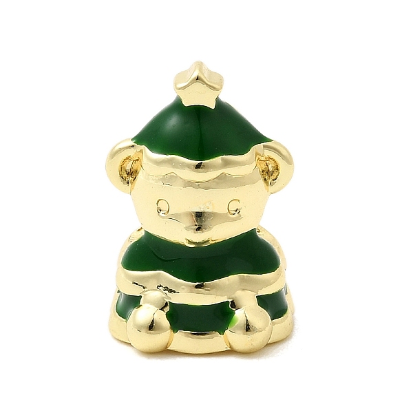 クリスマス真鍮エナメルビーズ