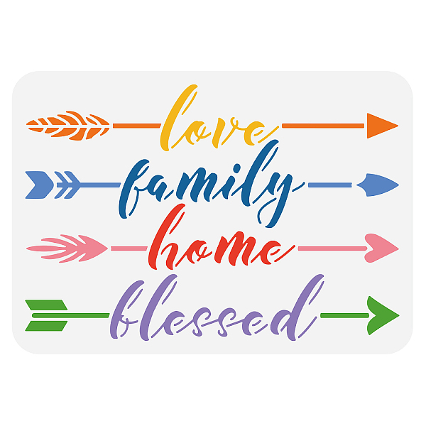 PandaHall PET Hollow Out Drawing Painting Stencils, for DIY Scrapbook, Photo Album, Sword Pattern, 297x210mm Plastic Tool