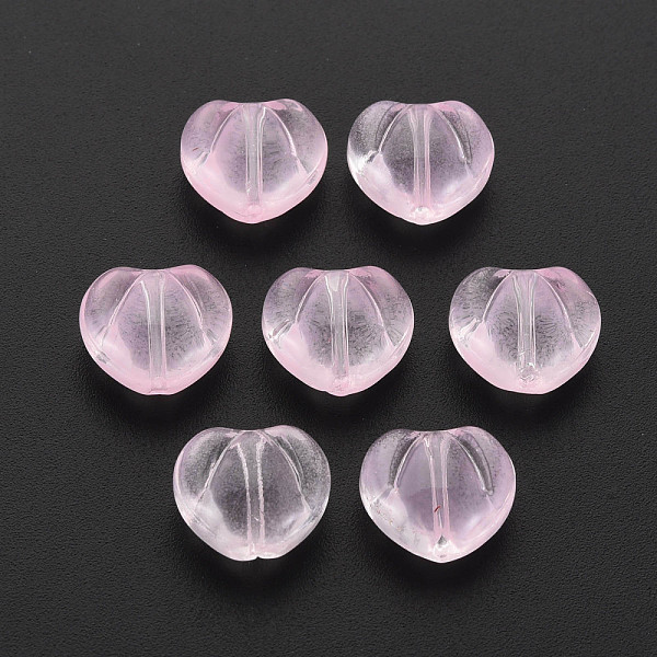 

PandaHall Transparent Glass Beads, Heart, Pink, 10.5x12x6.5mm, Hole: 1mm Glass Heart Pink