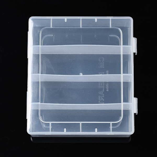 

PandaHall Rectangle Polypropylene(PP) Bead Storage Containers, with Hinged Lid and 4 Grids, for Jewelry Small Accessories, Clear...