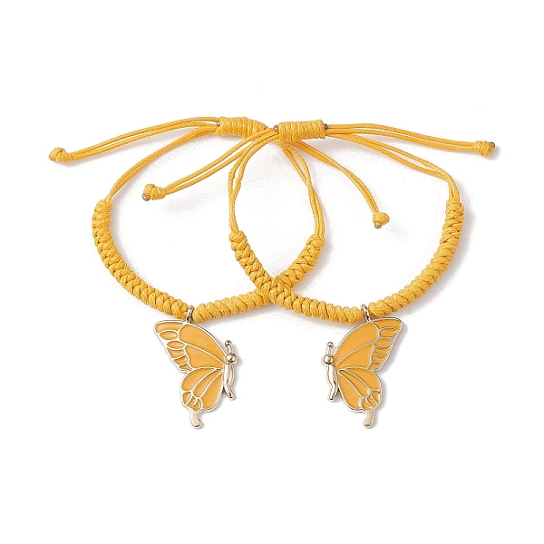 

PandaHall Alloy Enamel Pendants Bangles, Butterfly, Orange, Inner Diameter: 1-1/8~3-1/8 inch(2.95cm~7.8cm) Alloy Butterfly Orange