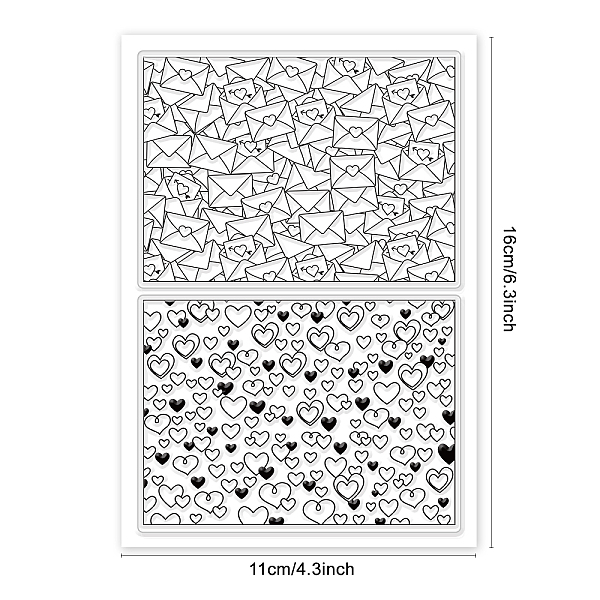 

PandaHall PVC Plastic Stamps, for DIY Scrapbooking, Photo Album Decorative, Cards Making, Stamp Sheets, Valentine's day Themed Pattern...