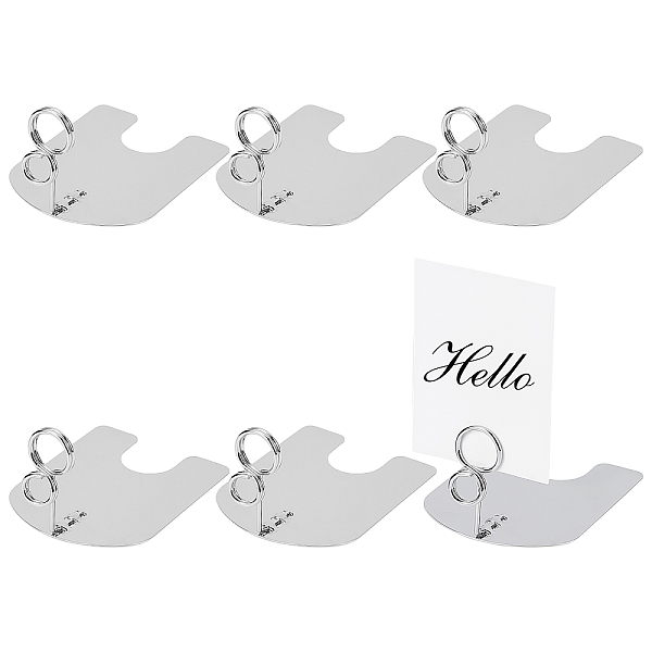 PandaHall Iron Table Card Holders, Ring-Clip Tabletop Number Holders, for Photos, Price Tags, Food Signs, Place Cards, Wedding, Restaurants...