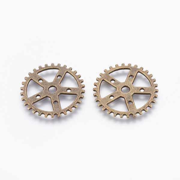

PandaHall Tibetan Style Alloy Gear Chandelier Components, Steampunk Charms, Cadmium Free & Nickel Free & Lead Free, Antique Bronze, 25x1mm...