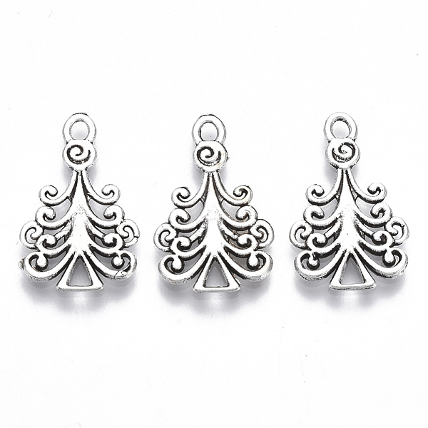 

PandaHall Tibetan Style Alloy Pendants, Lead Free & Cadmium Free, Christmas Theme, Christmas Tree, Antique Silver, 23x14x1.5mm, Hole: 1.8mm...