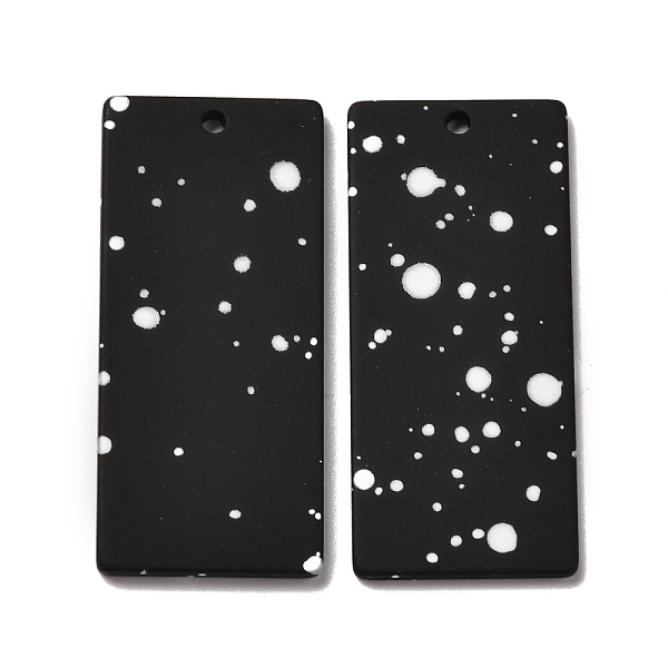 

PandaHall Airspay Painted Acrylic Pendants, Rectangle, Black, 44x20x2mm, Hole: 2mm Acrylic Rectangle Black