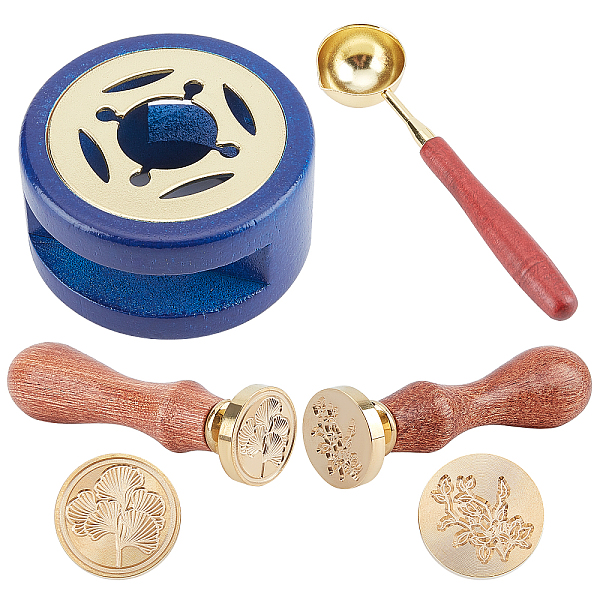

PandaHall CRASPIRE DIY Scrapbook Making Kits, Including Rosewood Wax Smelter, Brass Wax Sticks Melting Spoon, Brass Wax Seal Stamp and Wood...