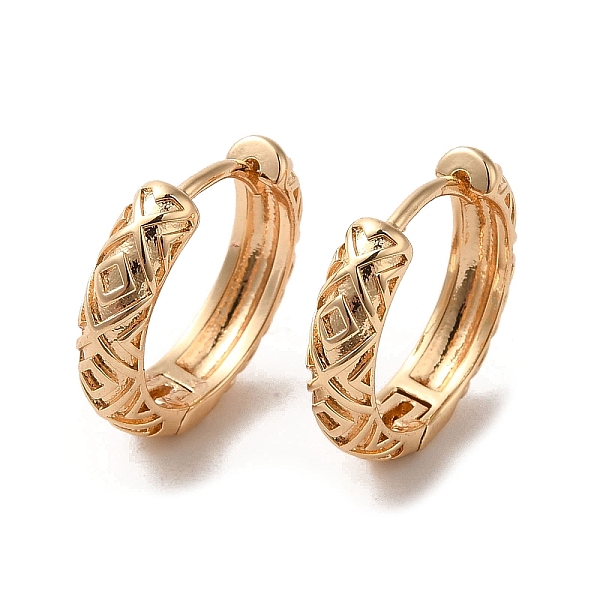 

PandaHall Brass Hoop Earrings, Rhombus, Light Gold, 16x4mm Brass Rhombus