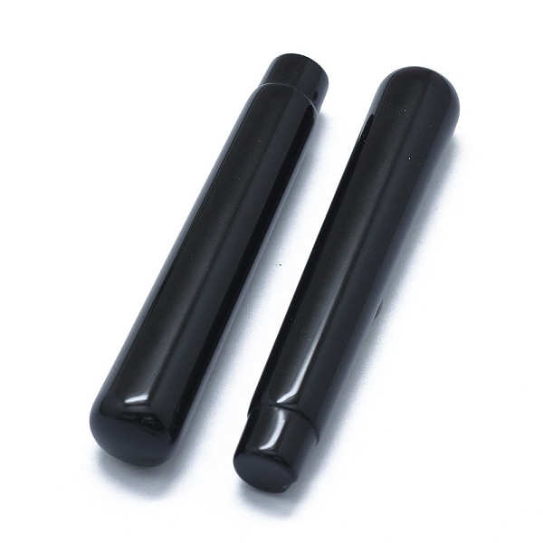 

PandaHall Natural Obsidian Beads, No Hole/Undrilled, For Wire Wrapped Pendant Making, Column, 71.5x12~12.5mm Obsidian Column