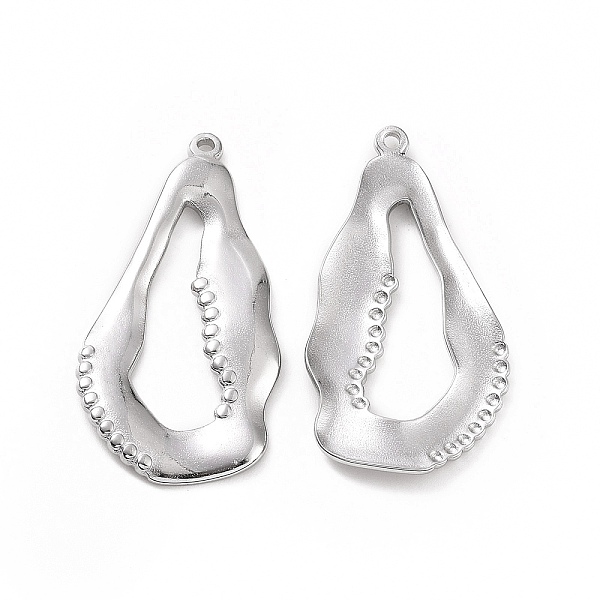 

PandaHall 304 Stainless Steel Pendants, Irregular Teardrop Charm, Stainless Steel Color, 36x18x2mm, Hole: 1.2mm 304 Stainless Steel Teardrop