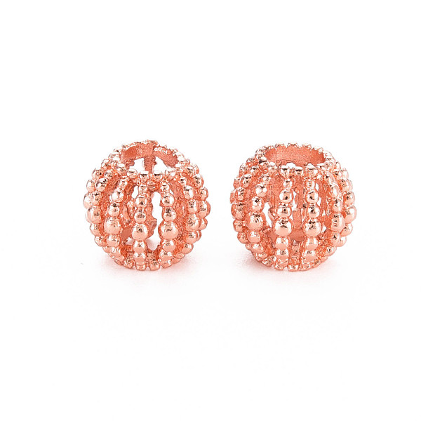 

PandaHall Rack Plating Alloy European Beads, Large Hole Beads, Cadmium Free & Nickel Free & Lead Free, Round, Rose Gold, 10x9mm, Hole: 4.5mm...