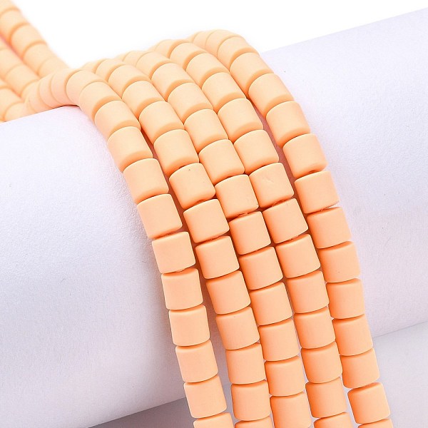 

PandaHall Polymer Clay Bead Strands, Column, Light Salmon, 5~7x6mm, Hole: 1.5~2mm, about 61~69pcs/strand, 15.74 inch Polymer Clay Column