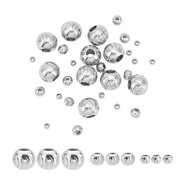 

PandaHall Unicraftale 30Pcs 3 Style 201 Stainless Steel Beads, Rondelle, Stainless Steel Color, 3~10x2~8.5mm, Hole: 1.2~1.6mm, 10pcs/style...