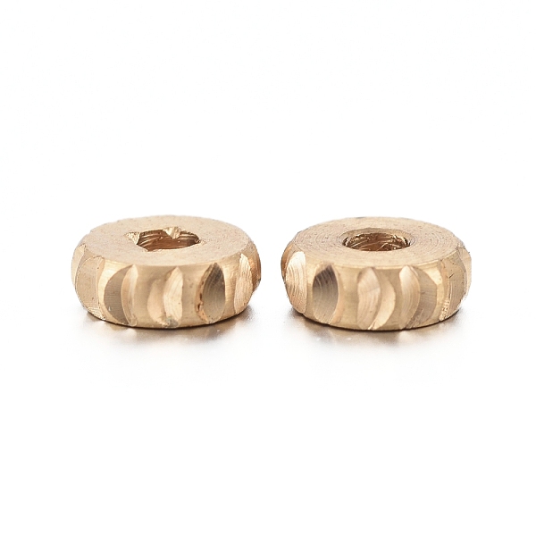 

PandaHall Brass Spacer Beads, Nickel Free, Flat Round, Raw(Unplated), 5.6x2mm, Hole: 1.8mm Brass Flat Round