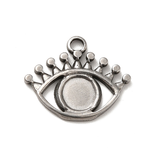 

PandaHall 304 Stainless Steel Pendant Cabochon Settings, Evil Eye, Stainless Steel Color, Tray: 6mm, 16.5x20x2mm, Hole: 2.2mm 304 Stainless...
