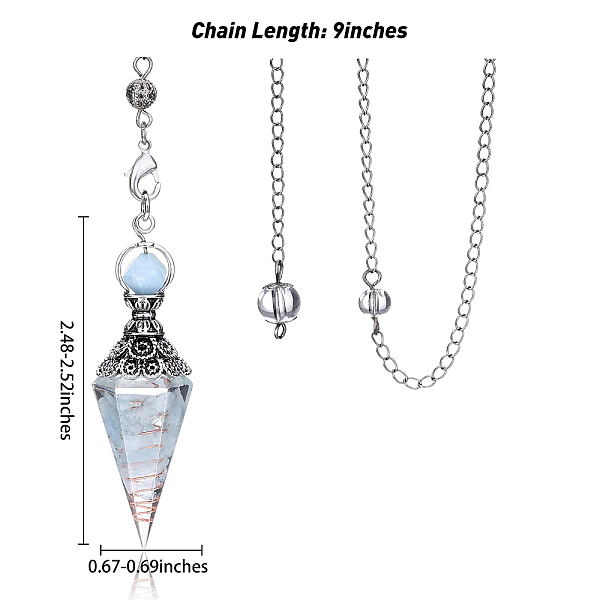 

PandaHall SUNNYCLUE 1 Pc Antique Silver Brass Cross Chain Bracelet Makings, Lobster Claw Clasps, with Natural Aquamarine Pendants and Velvet...