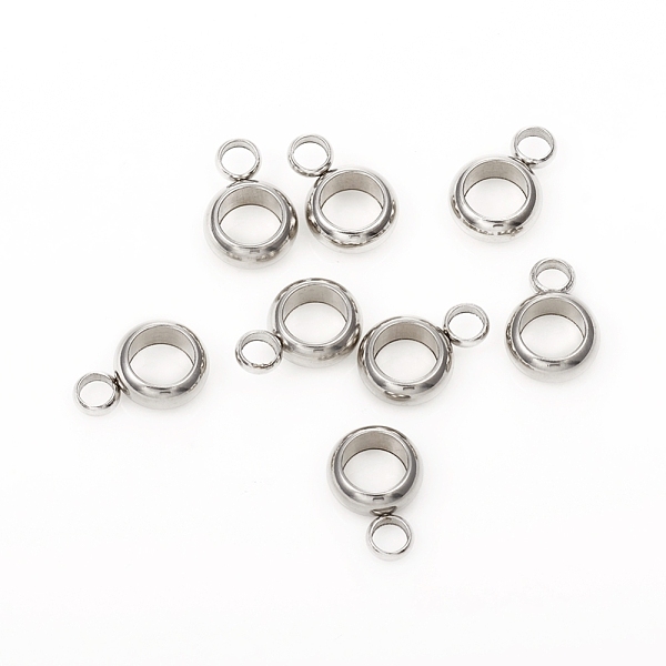 

PandaHall 304 Stainless Steel Tube Bails, Loop Bails, Ring, Stainless Steel Color, 8.5x6x2.5mm, Hole: 2mm, Inner Diameter: 4mm 304 Stainless...