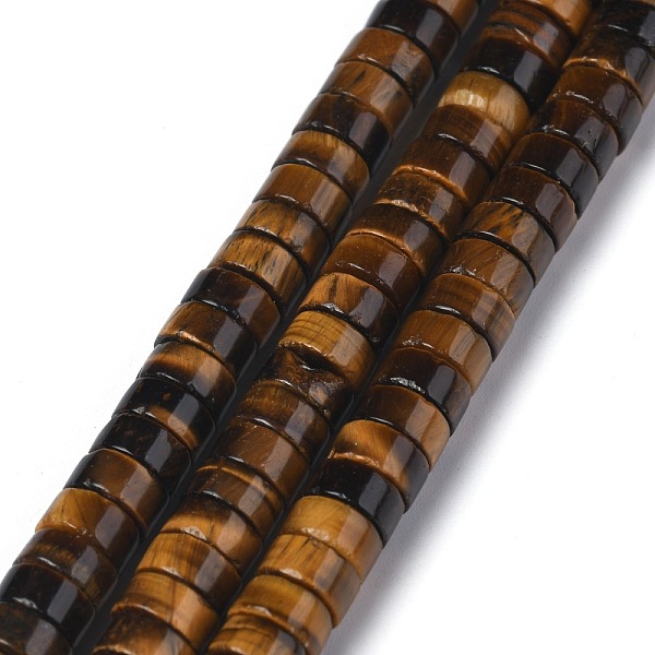 

PandaHall Natural Yellow Tiger Eye Beads Strands, Heishi Beads, Flat Round/Disc, 6x3mm, Hole: 1mm, about 119~131pcs/strand, 14.76~15.74 inch...