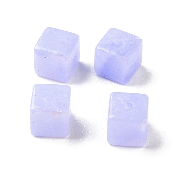 

PandaHall Opaque Acrylic Beads, Glitter Beads, Cube, Lilac, 13x13.5x13.5mm, Hole: 3mm, 180pcs/500g Acrylic Cube Purple