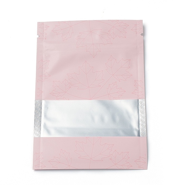 

PandaHall Plastic Zip Lock Bag, Storage Bags, Self Seal Bag, Top Seal, Matt with Maple Leaf Pattern, Pink, 12x8x0.2cm, Unilateral Thickness...