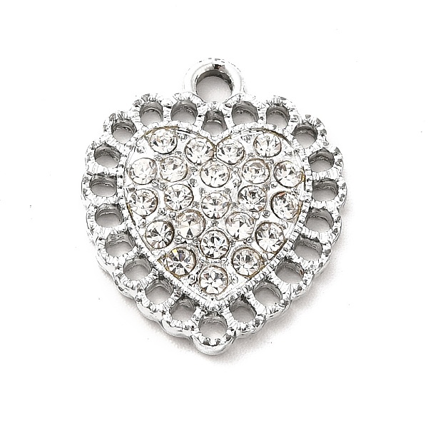 

PandaHall Alloy Chandelier Component Links, with Crystal Rhinestone, Heart Links, Crystal, 19x16.5x3.2mm, Hole: 2mm & 1.2mm Alloy+Rhinestone..., Clear
