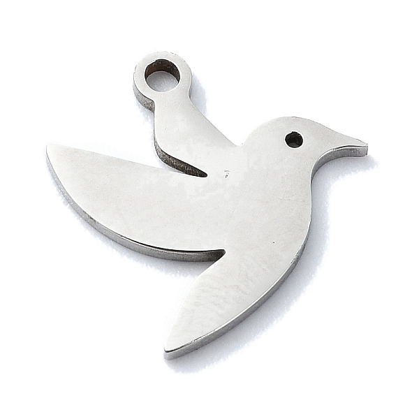 

PandaHall 304 Stainless Steel Charms, Laser Cut, Bird Charms, Stainless Steel Color, 13.5x14x1mm, Hole: 1.4mm 304 Stainless Steel Bird