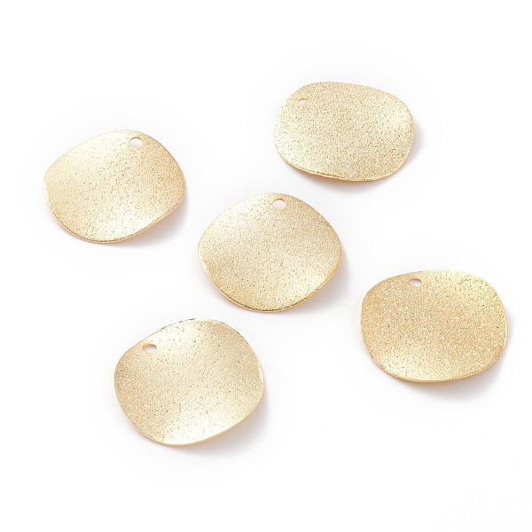 

PandaHall Brass Charms, Flat Round, Real 24K Gold Plated, 20x20x1mm, Hole: 1.4mm Brass Flat Round