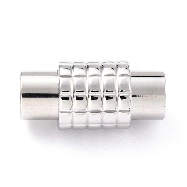 

PandaHall 304 Stainless Steel Magnetic Clasps with Glue-in Ends, Column, Stainless Steel Color, 10x20mm, Hole: 6mm 304 Stainless Steel...