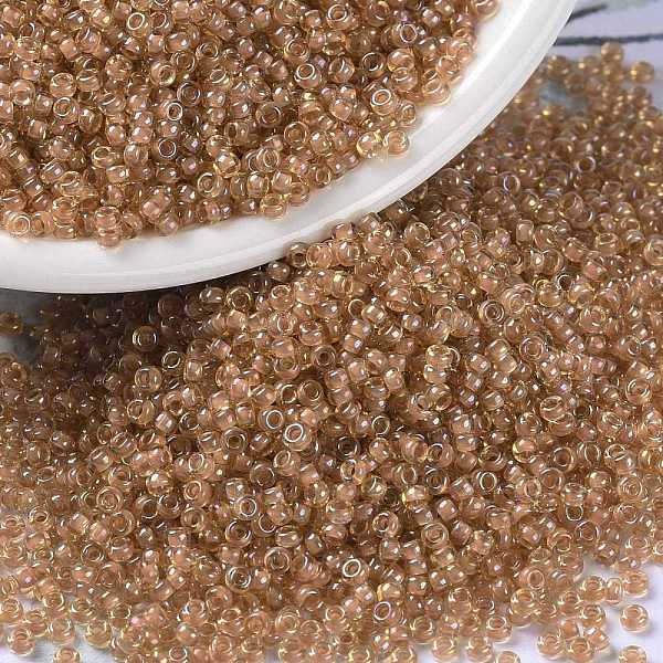 

PandaHall MIYUKI Round Rocailles Beads, Japanese Seed Beads, (RR3733), 15/0, 1.5mm, Hole: 0.7mm, about 27777pcs/50g Glass Brown