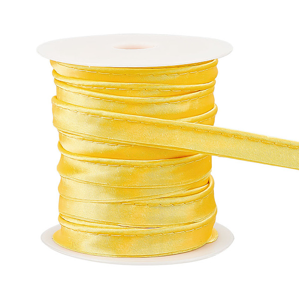 

PandaHall BENECREAT 25M Flat Satin Piping Ribbon, Cotton Ribbon for Cheongsam, Clothing Decoration, Yellow, 1/2 inch(11.5mm), about 27.34...