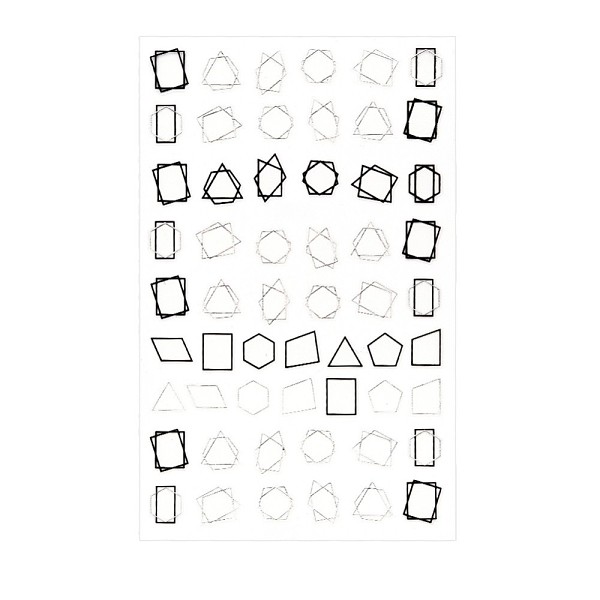 

PandaHall Shining Watermark Slider Art Stickers, 3D Hot Stamping Nail Decals, Self Adhesive, for Manicure Decorations, Geometric Pattern..., Black