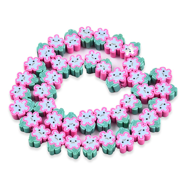 

PandaHall Handmade Polymer Clay Beads Strands, Flower with Expression, Orchid, 10~13x7~9x4.5~5mm, Hole: 1.6mm, about 40pcs/strand, 12.01..., Purple
