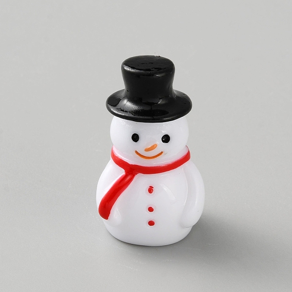 Decoración navideña de resina con forma de muñeco de nieve