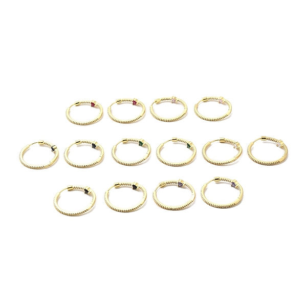 

PandaHall Cubic Zirconia Heart Hoop Earrings, Real 18K Gold Plated Brass Jewelry for Women, Mixed Color, 30x1.5~4.5mm, Pin: 1mm Cubic..., Multicolor