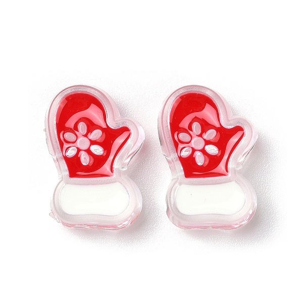 

PandaHall Christmas Decorations Theme Opaque Acrylic Bead with Enamel, Red, Gloves, 22x15x9mm, Hole: 3.5mm Acrylic Others Red
