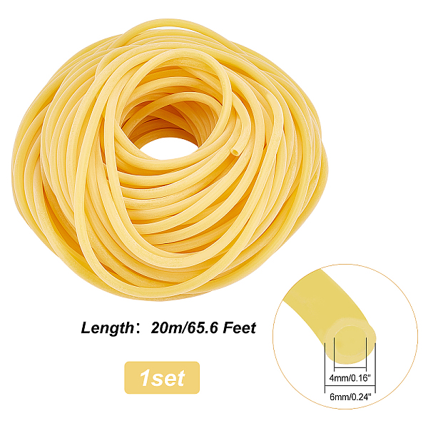 OLYCRAFT 65 Feet Synthetic Latex Rubber Tubing 4mm Surgical Tube Rubber Hose Rubber Tube Cord For Slingshot Elastic Parts Sports Exercise...