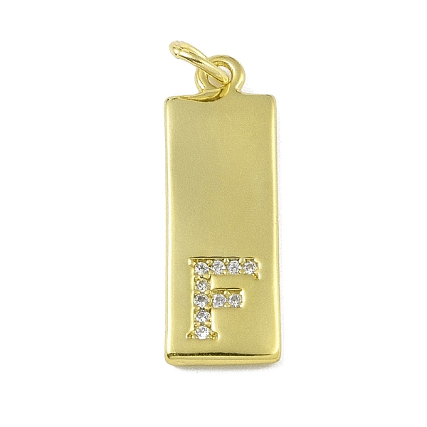 

PandaHall Brass Micro Pave Clear Cubic Zirconia Pendants, Real 18K Gold Plated, Rectangle, Letter F, 23.5x7.5x2mm, Hole: 3mm Brass+Cubic...