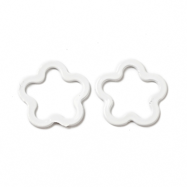 

PandaHall Spray Painted 201 Stainless Steel Linking Rings, Flower, White, 14.5x14x1mm, Inner Diameter: 10x12mm 201 Stainless Steel Flower...
