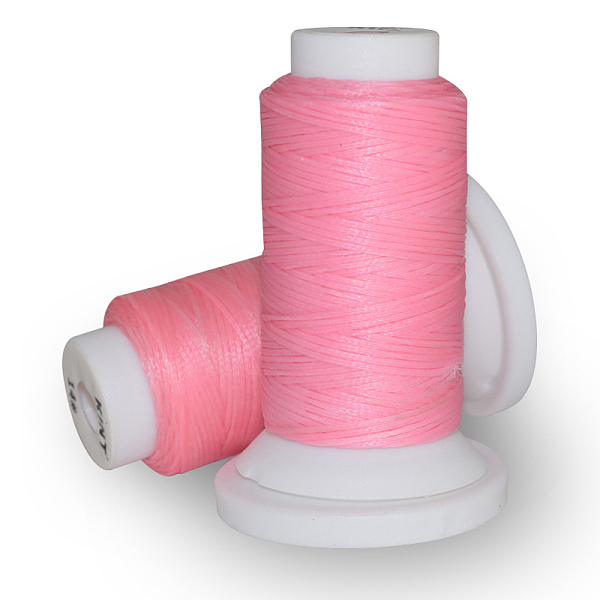 

PandaHall Flat Waxed Polyester Cord, for Leather Sewing Stitching, Flamingo, 0.8mm, about 54.68 yards(50m)/roll Waxed Polyester Cord Flat..., Pink