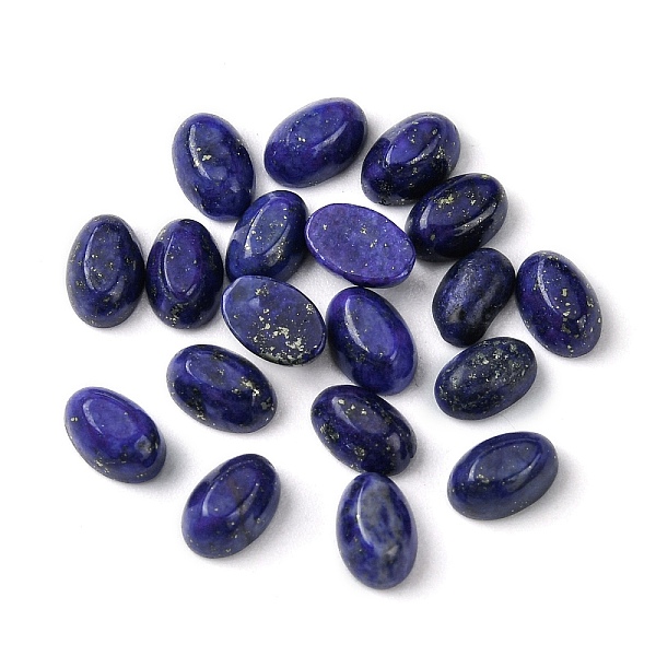 

PandaHall Natural Lapis Lazuli Cabochons, Oval, 6x4x2~2.5mm Lapis Lazuli Oval