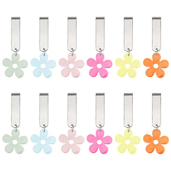 12Pcs 6 Colors Flow… - image