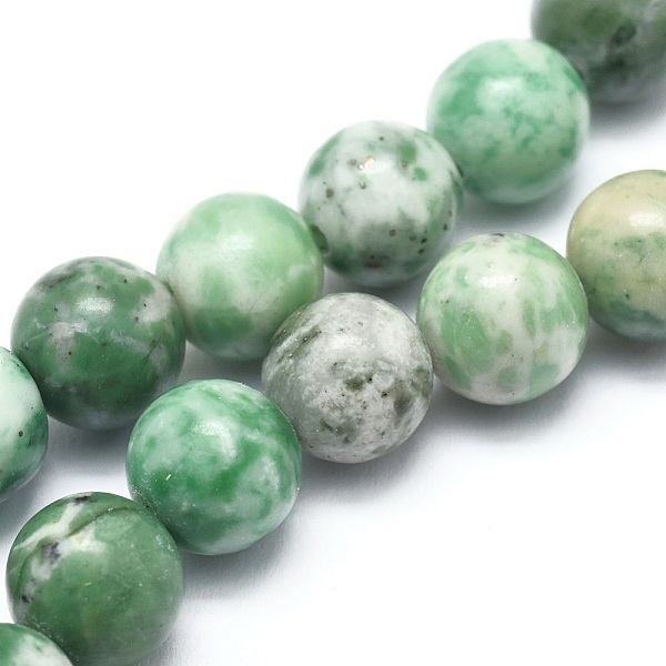 

PandaHall Natural Green Spot Jasper Beads Strands, Round, 8mm, Hole: 1.2mm, about 47pcs/strand, 14.9 inch(38cm) Green Spot Jasper Round