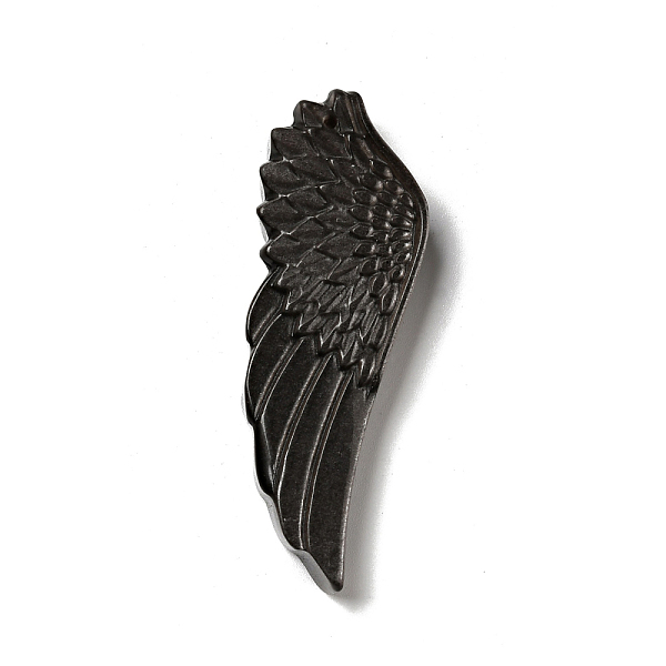 

PandaHall Natural Sliver Obsidian Big Pendants, Wings, 61x21x9mm, Hole: 1.2mm Obsidian Wing