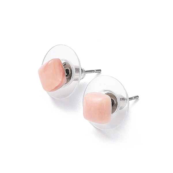 Natürliche Rosa Opal-Ohrstecker Für Frauen