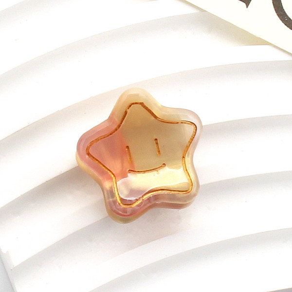 Cellulose Acetate(Resin) Star Hair Claw Clips